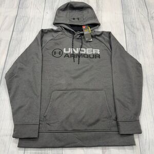 NWT Under Armour UA Storm Hoodie Sweatshirt XL Gray Coldgear Mens Casual Workout